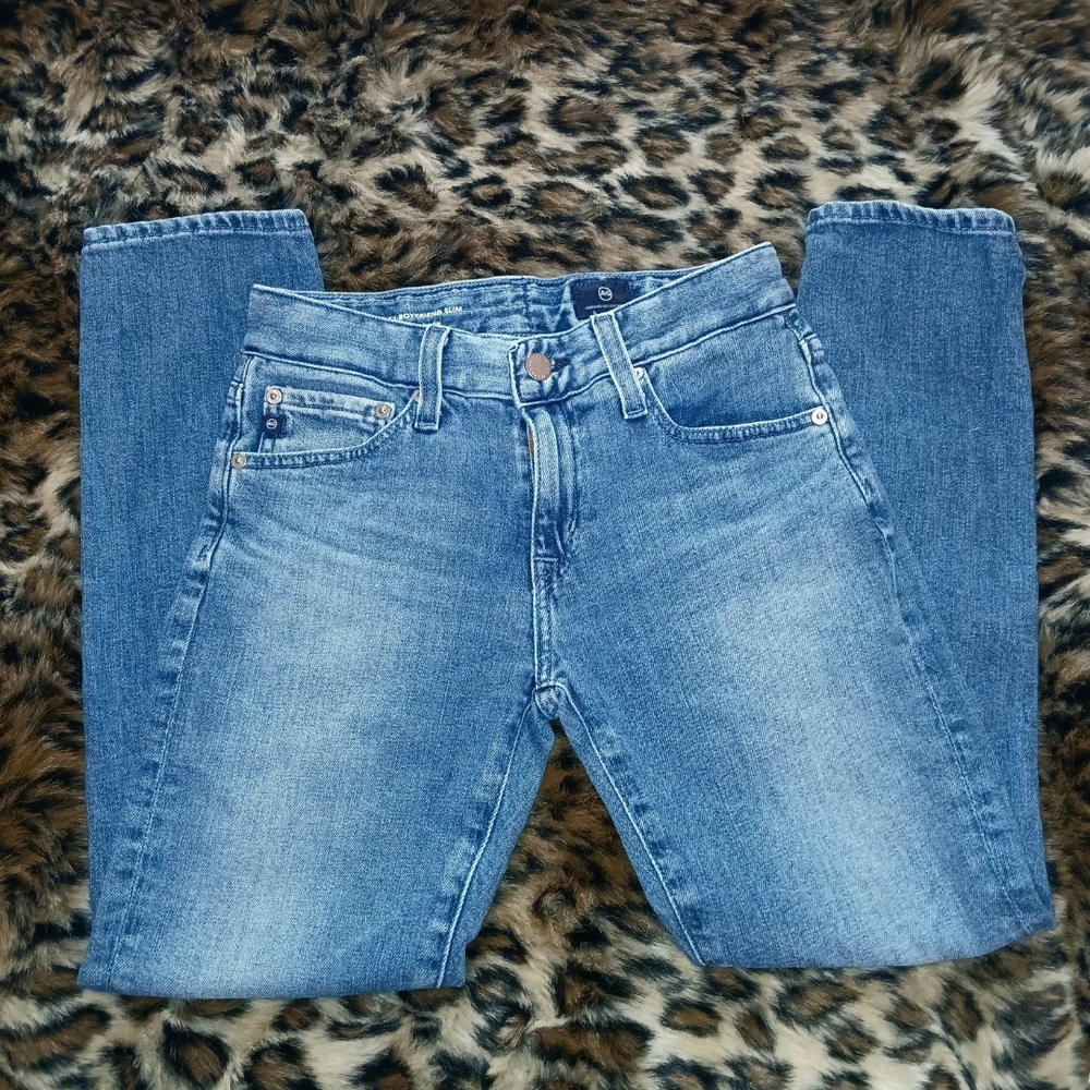 AG Adriano Goldschmied Ex Boyfriend Slouchy Slim Blue Woman Jeans Size 23R NWOT